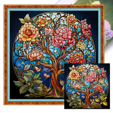 Load image into Gallery viewer, Glass Painting-Tree Of Life (40*40CM) 14CT Stamped Cross Stitch
