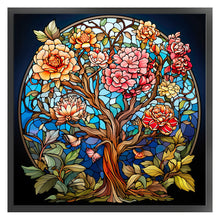 Load image into Gallery viewer, Glass Painting-Tree Of Life (40*40CM) 14CT Stamped Cross Stitch
