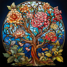 Load image into Gallery viewer, Glass Painting-Tree Of Life (40*40CM) 14CT Stamped Cross Stitch
