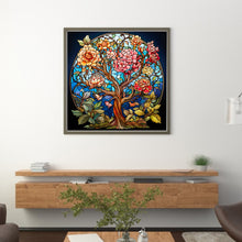 Load image into Gallery viewer, Glass Painting-Tree Of Life (40*40CM) 14CT Stamped Cross Stitch
