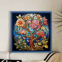 Load image into Gallery viewer, Glass Painting-Tree Of Life (40*40CM) 14CT Stamped Cross Stitch
