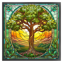 Load image into Gallery viewer, Glass Painting-Tree Of Life (40*40CM) 14CT Stamped Cross Stitch
