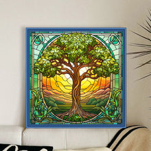 Load image into Gallery viewer, Glass Painting-Tree Of Life (40*40CM) 14CT Stamped Cross Stitch
