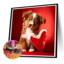 Load image into Gallery viewer, Love And Puppy 30*30CM(Canvas) Full Round Drill Diamond Painting
