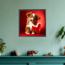 Load image into Gallery viewer, Love And Puppy 30*30CM(Canvas) Full Round Drill Diamond Painting
