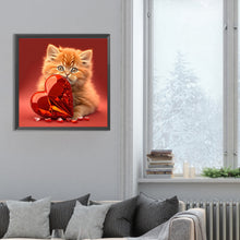 Load image into Gallery viewer, Love And Kitten 30*30CM(Canvas) Full Round Drill Diamond Painting
