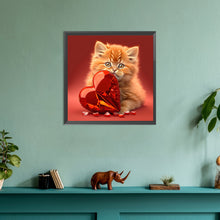 Load image into Gallery viewer, Love And Kitten 30*30CM(Canvas) Full Round Drill Diamond Painting
