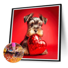 Load image into Gallery viewer, Love And Puppy 30*30CM(Canvas) Full Round Drill Diamond Painting
