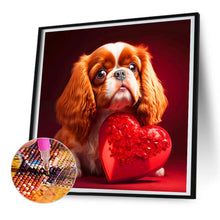 Load image into Gallery viewer, Love And Puppy 30*30CM(Canvas) Full Round Drill Diamond Painting
