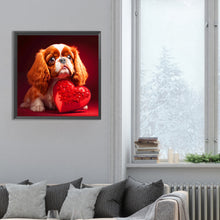 Load image into Gallery viewer, Love And Puppy 30*30CM(Canvas) Full Round Drill Diamond Painting
