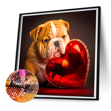 Load image into Gallery viewer, Love And Puppy 30*30CM(Canvas) Full Round Drill Diamond Painting
