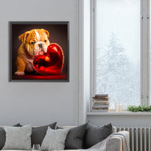 Load image into Gallery viewer, Love And Puppy 30*30CM(Canvas) Full Round Drill Diamond Painting
