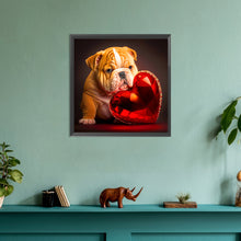 Load image into Gallery viewer, Love And Puppy 30*30CM(Canvas) Full Round Drill Diamond Painting
