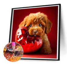 Load image into Gallery viewer, Love And Puppy 30*30CM(Canvas) Full Round Drill Diamond Painting
