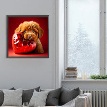 Load image into Gallery viewer, Love And Puppy 30*30CM(Canvas) Full Round Drill Diamond Painting
