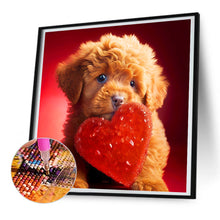 Load image into Gallery viewer, Love And Puppy 30*30CM(Canvas) Full Round Drill Diamond Painting
