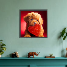 Load image into Gallery viewer, Love And Puppy 30*30CM(Canvas) Full Round Drill Diamond Painting
