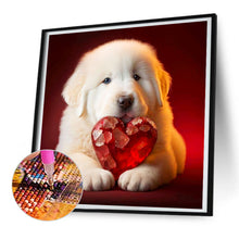 Load image into Gallery viewer, Love And Puppy 30*30CM(Canvas) Full Round Drill Diamond Painting
