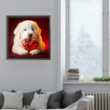 Load image into Gallery viewer, Love And Puppy 30*30CM(Canvas) Full Round Drill Diamond Painting
