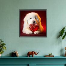 Load image into Gallery viewer, Love And Puppy 30*30CM(Canvas) Full Round Drill Diamond Painting
