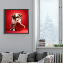 Load image into Gallery viewer, Love And Puppy 30*30CM(Canvas) Full Round Drill Diamond Painting
