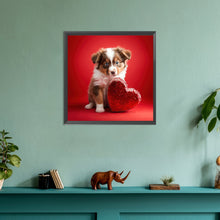 Load image into Gallery viewer, Love And Puppy 30*30CM(Canvas) Full Round Drill Diamond Painting
