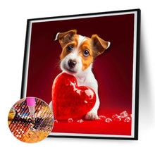 Load image into Gallery viewer, Love And Puppy 30*30CM(Canvas) Full Round Drill Diamond Painting
