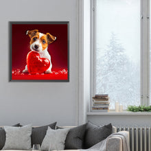 Load image into Gallery viewer, Love And Puppy 30*30CM(Canvas) Full Round Drill Diamond Painting
