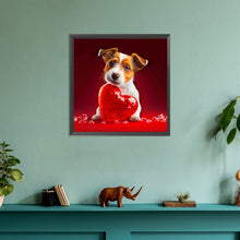 Load image into Gallery viewer, Love And Puppy 30*30CM(Canvas) Full Round Drill Diamond Painting
