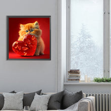 Load image into Gallery viewer, Love And Kitten 30*30CM(Canvas) Full Round Drill Diamond Painting
