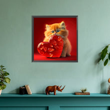 Load image into Gallery viewer, Love And Kitten 30*30CM(Canvas) Full Round Drill Diamond Painting
