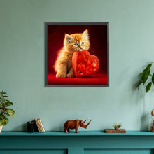 Load image into Gallery viewer, Love And Kitten 30*30CM(Canvas) Full Round Drill Diamond Painting
