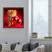 Load image into Gallery viewer, Love And Kitten 30*30CM(Canvas) Full Round Drill Diamond Painting
