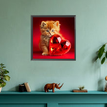 Load image into Gallery viewer, Love And Kitten 30*30CM(Canvas) Full Round Drill Diamond Painting
