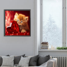 Load image into Gallery viewer, Love And Kitten 30*30CM(Canvas) Full Round Drill Diamond Painting
