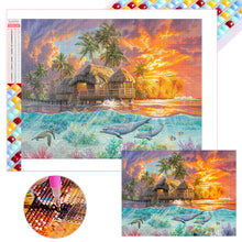 Load image into Gallery viewer, Tropical Seaside 40*30CM(Picture) Full Square Drill Diamond Painting
