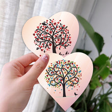 Load image into Gallery viewer, 6 Pcs Christmas Special Shape Diamond Painting Greeting Card Kit (Heart Tree)
