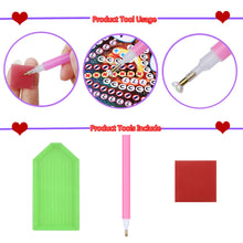 Load image into Gallery viewer, 6 Pcs Christmas Special Shape Diamond Painting Greeting Card Kit(Colorful Heart)
