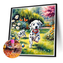 Load image into Gallery viewer, Playful Dog 40*40CM(Canvas) Full Round Drill Diamond Painting
