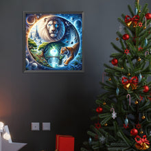 Load image into Gallery viewer, Yin Yang Diagram White Lion And Tiger 40*40CM(Canvas) Full Round Drill Diamond Painting
