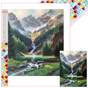 Mountain Stream 50*60CM(Picture) Full Square Drill Diamond Painting