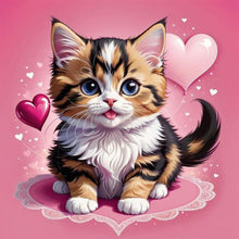 Load image into Gallery viewer, Valentine&#39;S Day Love Cat 30*30CM(Picture) Full Square Drill Diamond Painting
