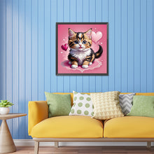 Load image into Gallery viewer, Valentine&#39;S Day Love Cat 30*30CM(Picture) Full Square Drill Diamond Painting
