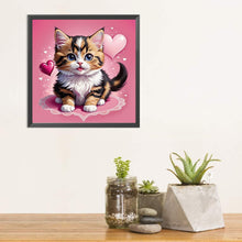 Load image into Gallery viewer, Valentine&#39;S Day Love Cat 30*30CM(Picture) Full Square Drill Diamond Painting
