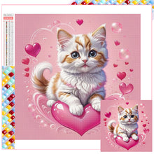 Load image into Gallery viewer, Valentine&#39;S Day Love Cat 30*30CM(Picture) Full Square Drill Diamond Painting
