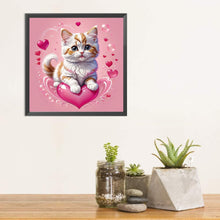 Load image into Gallery viewer, Valentine&#39;S Day Love Cat 30*30CM(Picture) Full Square Drill Diamond Painting
