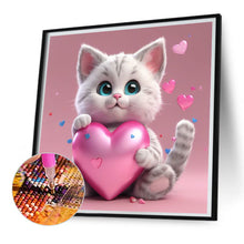 Load image into Gallery viewer, Valentine&#39;S Day Love Cat 30*30CM(Picture) Full Square Drill Diamond Painting
