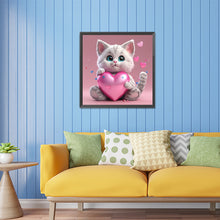 Load image into Gallery viewer, Valentine&#39;S Day Love Cat 30*30CM(Picture) Full Square Drill Diamond Painting
