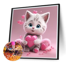 Load image into Gallery viewer, Valentine&#39;S Day Love Cat 30*30CM(Picture) Full Square Drill Diamond Painting
