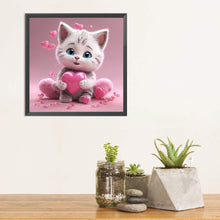 Load image into Gallery viewer, Valentine&#39;S Day Love Cat 30*30CM(Picture) Full Square Drill Diamond Painting
